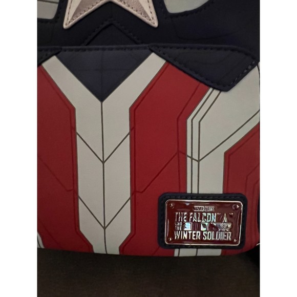 Loungefly Marvel The Falcon And The Winter Soldier Captain America Backpack NEW - Picture 4 of 4